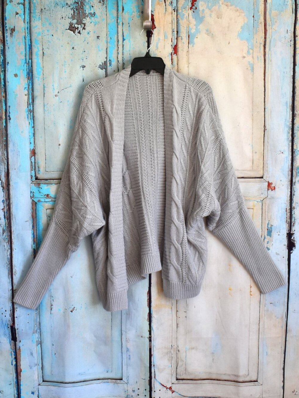Women's UNBRANDED Open Front Cardigan Lightweight Oversized LARGE Gray